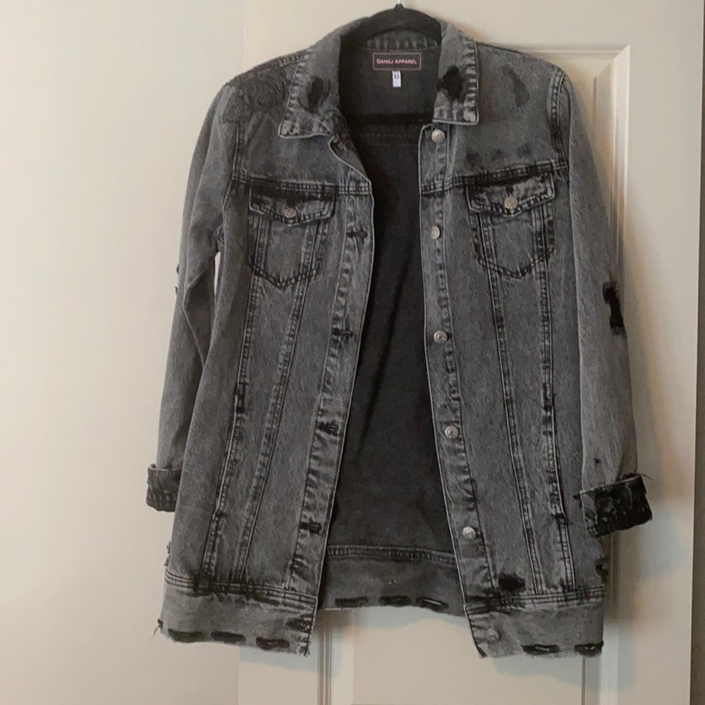 Black denim jacket